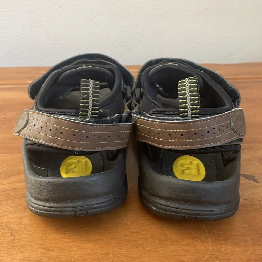 Footjoy Golf Sandals Leather Open Toe Soft Spike Golf Shoes Size 10